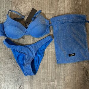 NWT Triangl Blue Sparkle Bikini